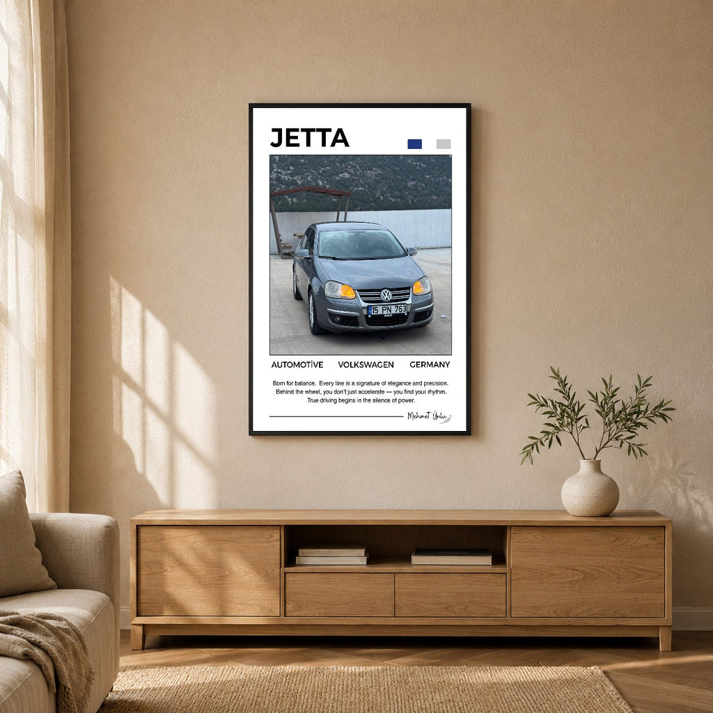 Kişiye özel otomobil poster tablosu dekoratif duvar mockup görünümü 3