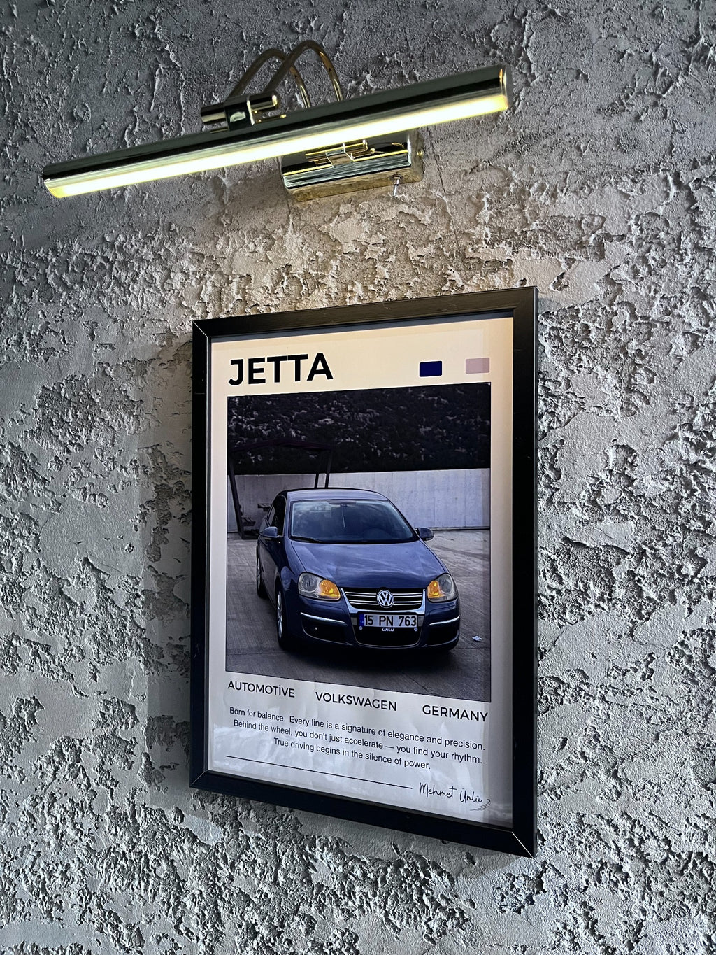 Kişiye özel araç fotoğraflı otomobil poster tablosu